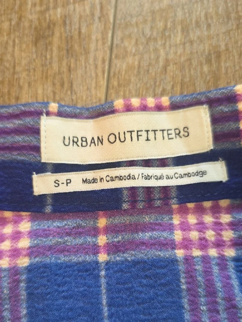 Urban Outfitters Navy & Purple Plaid Skirt. Size S. NWOT